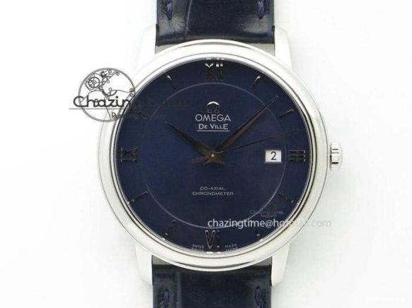 0701 De Ville MK 1:1 Best Edition SS Blue Dial On Black Leather Strap A Lightweight 8258
